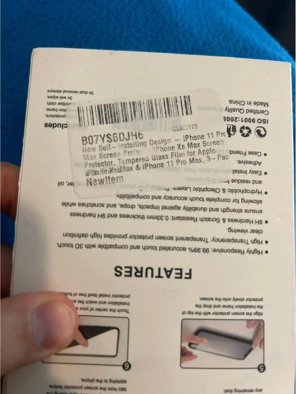 C493 Glass tempered screen protector for iPhone XS Max and 11 pro max
